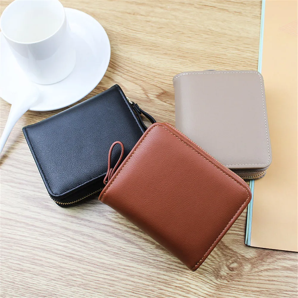 

Women Wallet Pu Leather Purse Women Bifold Wallets Cards Holders Zipper Wallets Coin Purse
