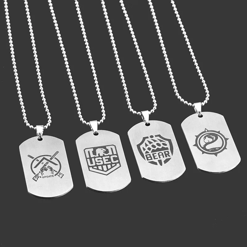 Game Escape From Tarkov Stainless Steel Pendant Necklace Men and Women BEAR USEC Jewelry Gift | Украшения и аксессуары