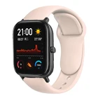 Ремешок силиконовый для смарт-часов Amazfit GTS22eGTS2 MiniGTR 42 мм47 ммGTR22e, stratos 2 3, 20 мм, 22 мм, Amazfit ремешок Bip