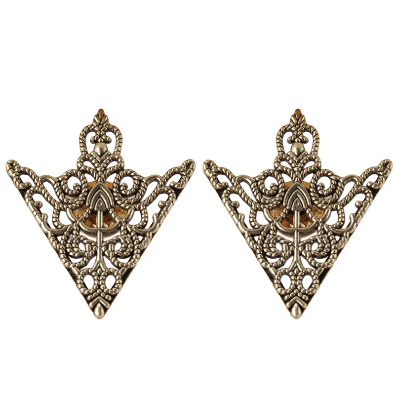 Винтажная корона полые узоры брошь для воротника рубашки булавки угловые пряжки