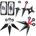 5 шт. Набор Аниме оружие Наруто кунай головная повязка шурикен фигурка акатасуки косплей аксессуары реквизит Коллекция Модель Детская игрушка