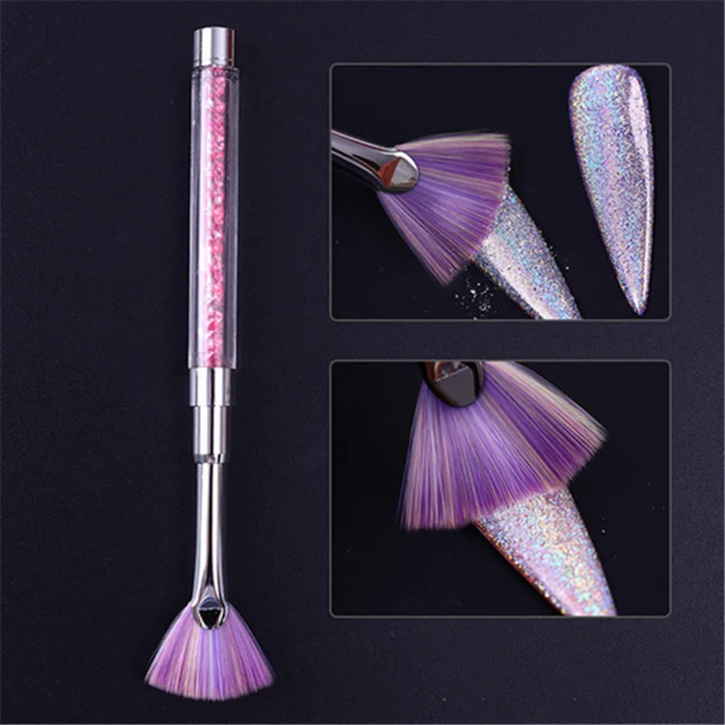 

Nail Art Brush Gradient Dotting Fan Flat Crystal Painting Drawing Carving Pen UV Gel Manicure Tool TU45889