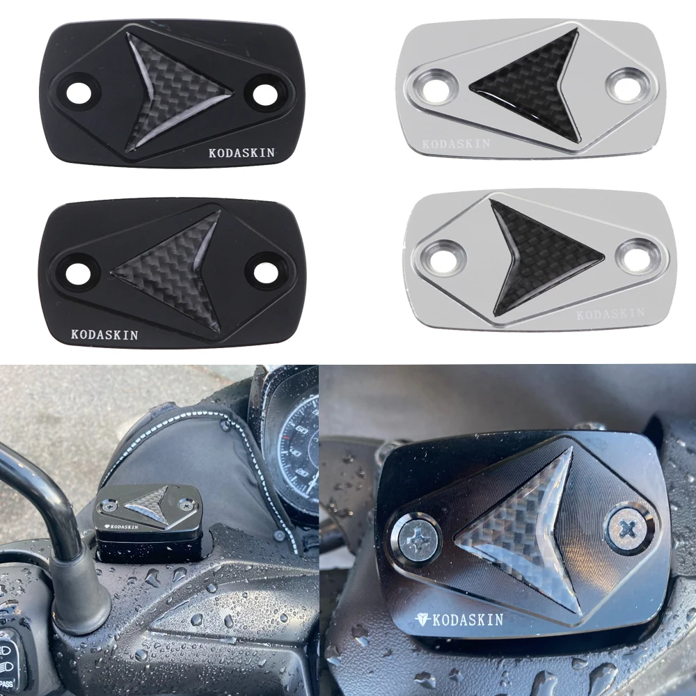 

KODASKIN Motorcycle CNC Real Carbon Brake and Clutch Caps Fit for Yamaha XMAX XMAX125 XMAX250 XMAX300 XMAX400