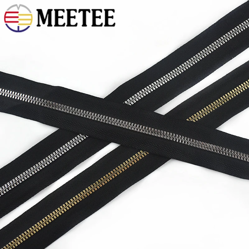 3 ярдов Meetee 5 # резиновая молния имитация медных зубов открытый конец