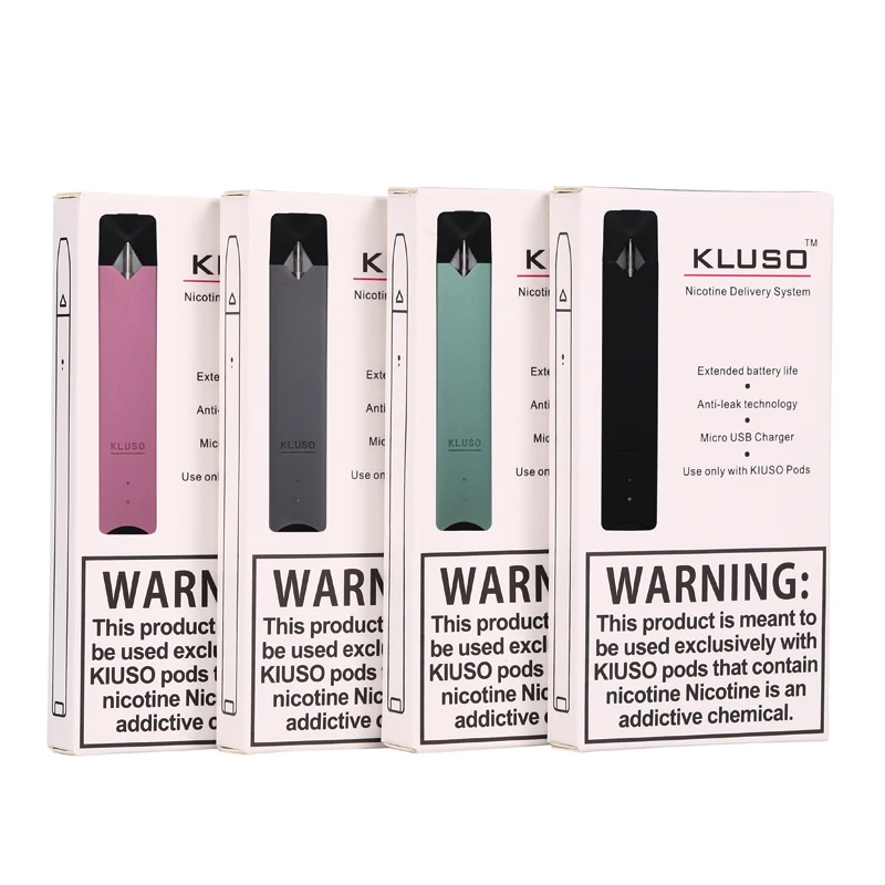 

Kluso Mini e Cigarette Starter Kit 280 mAh Device Battery Capacity Cartridge Pods Good Work with Myle Pods