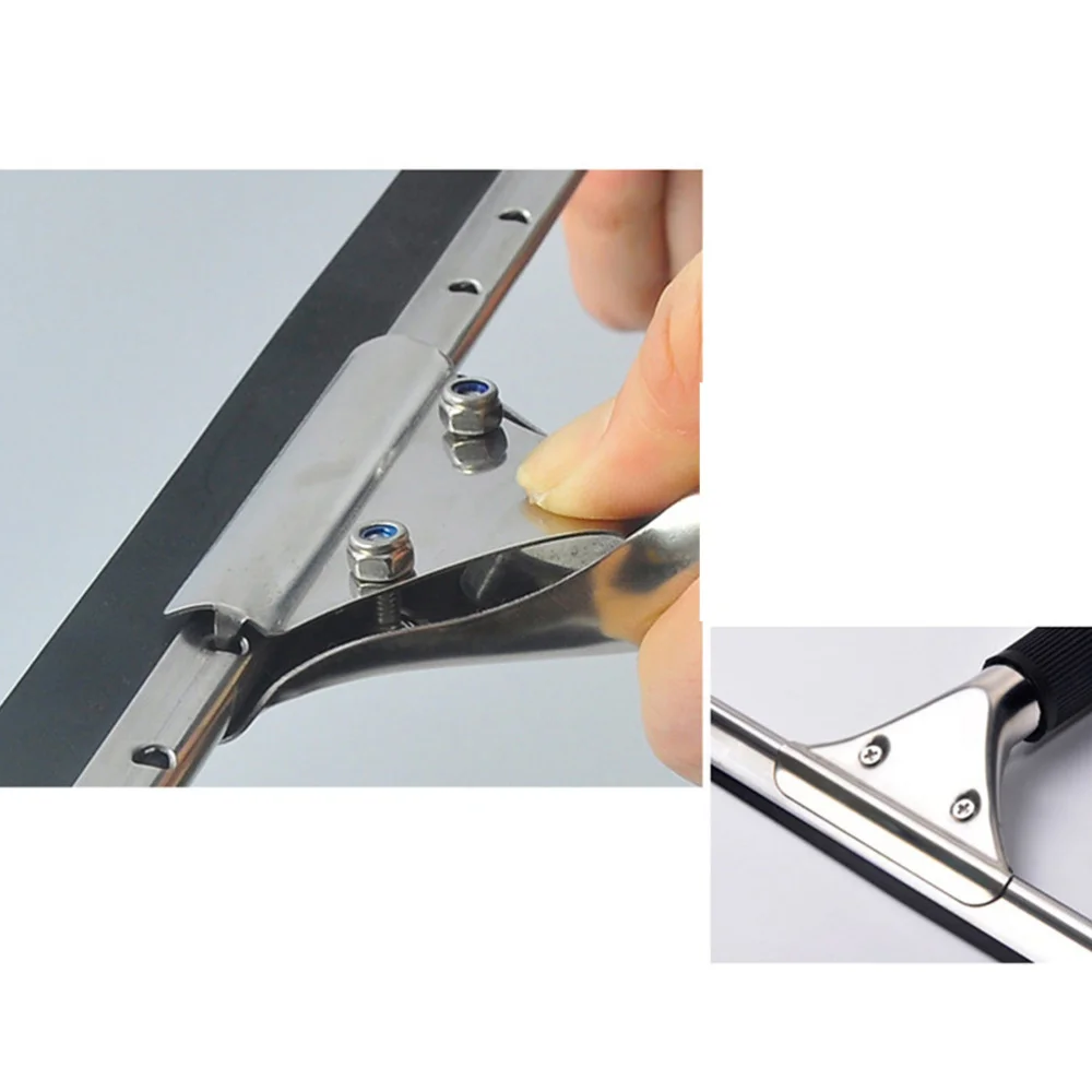 

35CM Clean Glass Wiper Stainless Steel Glass Squeegee Glass Scraper Glass Wiper for Shower Door Glass Tile Room Windows