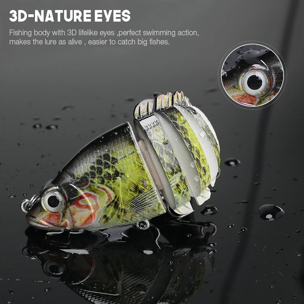 VTAVTA 1 шт. приманка для рыбалки 6 сегментов жесткая Crankbait 10 5 см 21 г Lifelike joint bait lifefe