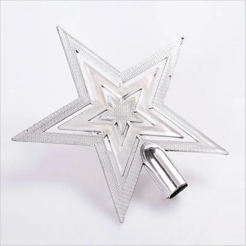 1 шт Горячая Распродажа полая Елка Топ Звезда 10 см трехслойная позолоченная