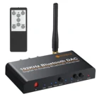 ЦАП-преобразователь с пультом дистанционного управления, 192 кГц, Bluetooth, цифро-аналоговый аудиоконвертер, коаксиальный Toslink в LR RCA, разъем 3,5 мм