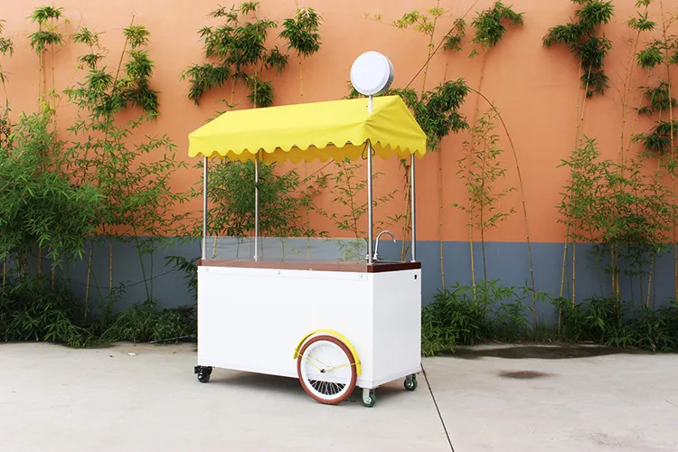 Многофункциональный ручной пуш ап грузовой велосипед мобильный Еда to Cart киоск