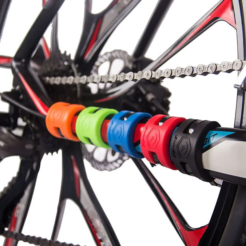 

Защитная Наклейка на велосипедную цепь, защита от столкновений, задняя вилка, защитное кольцо на цепь, Аксессуары для велосипеда, 5 цветов