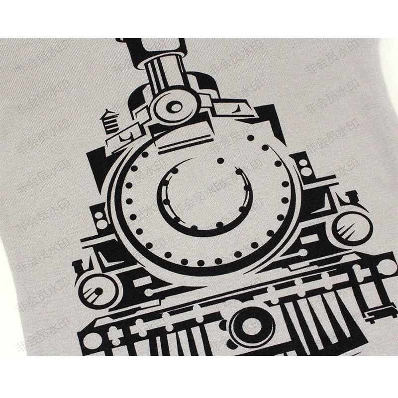 Новый пижамный комплект с рисунком поезда для детей одежда сна короткими