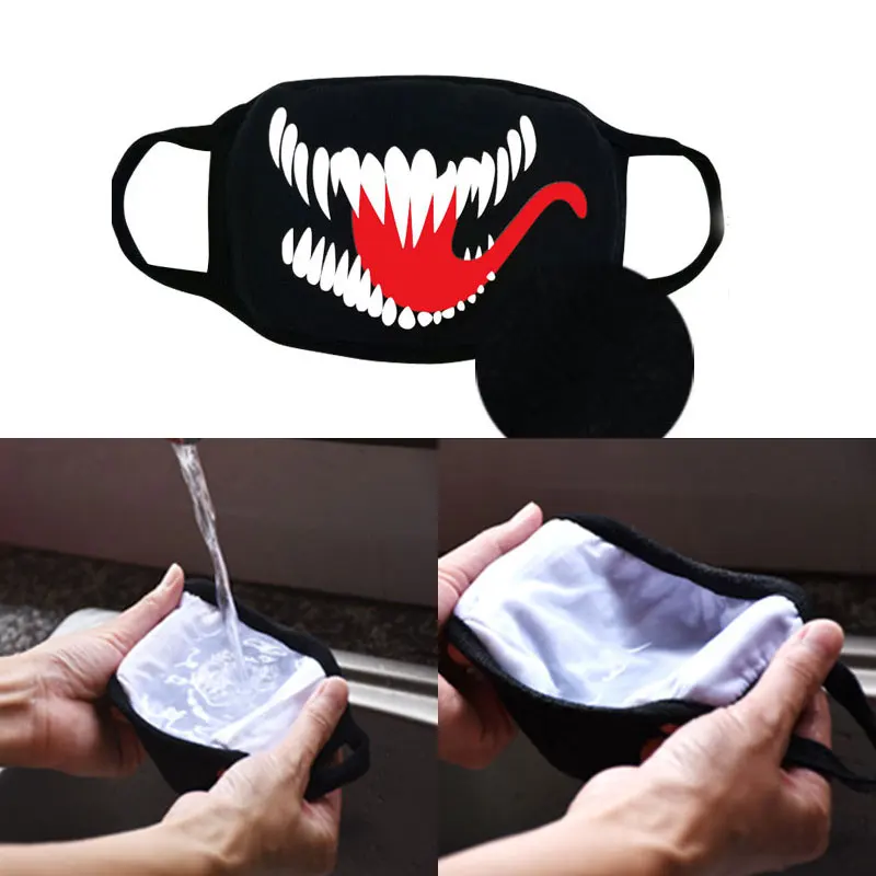 Мультяшная ветрозащитная хлопковая маска маски для ухода за здоровьем на