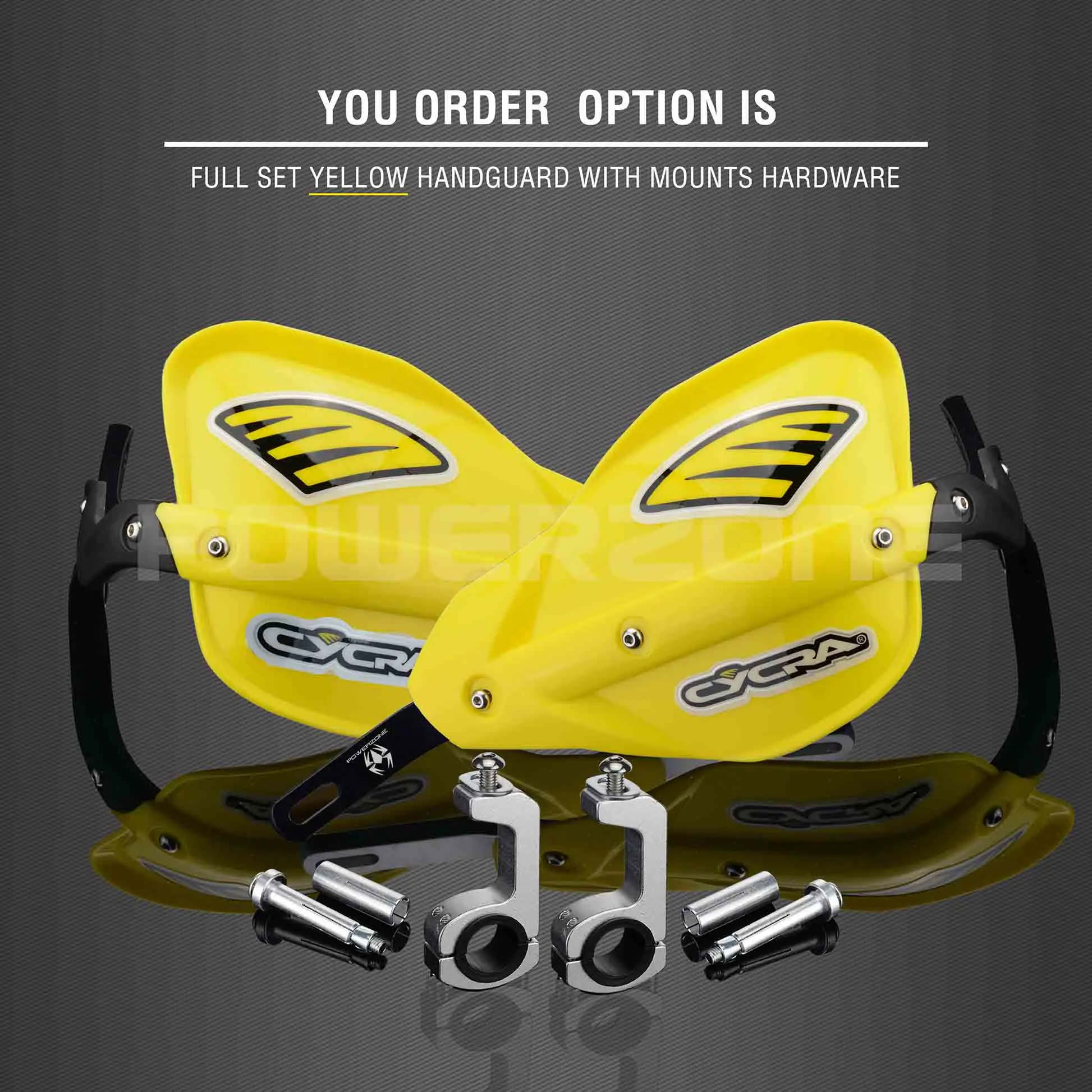 Full set Yellow Powerzone Probend рукавицы для Honda KTM ADV EXC EnduroHusqvarna TE CRF WRF DRZ KLX Мотоцикл Байк ATV руль - Цвет: Full set Yellow