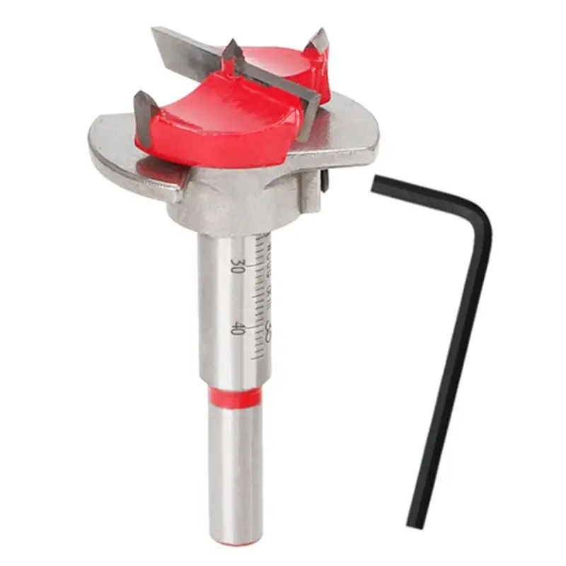 

T3EC Cabinet Hinge Hole Opener 35mm Woodworking Positioning Drill Bit Adjustable Hole Opener for Eterboard Hinge Pipe