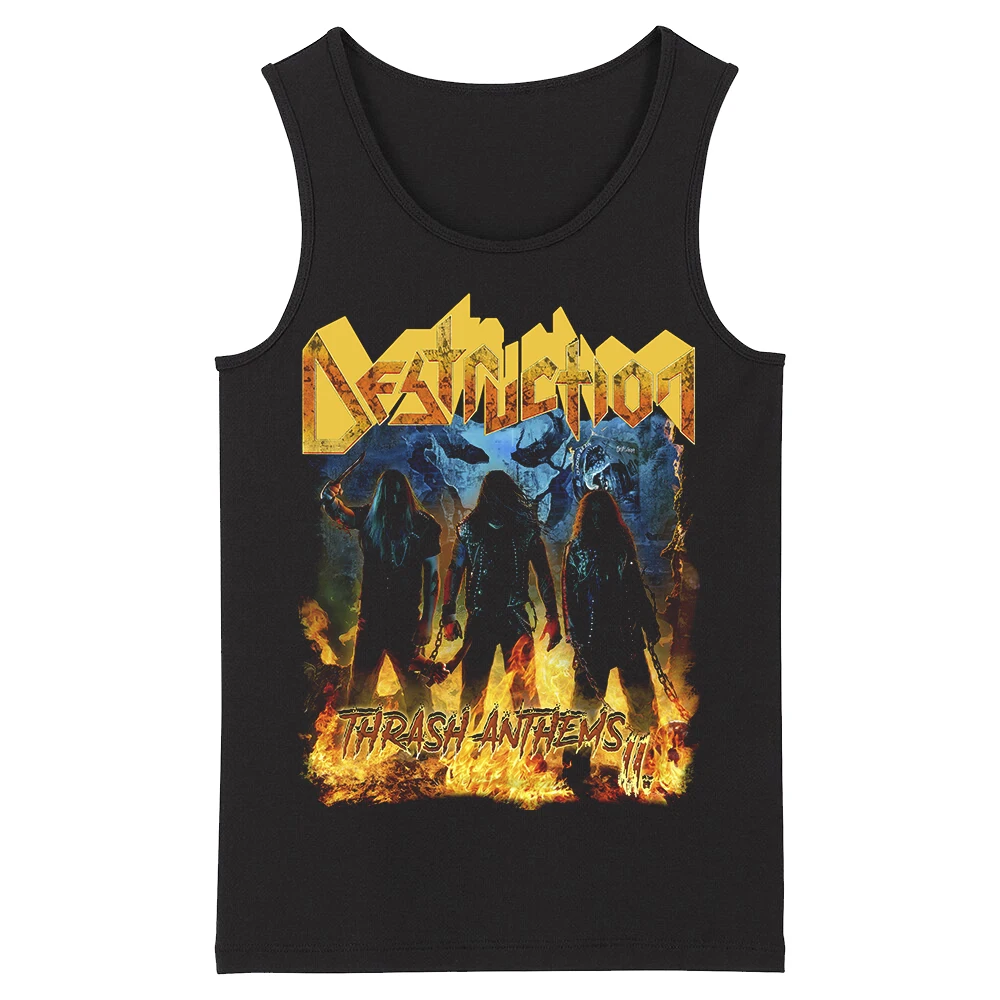 

Bloodhoof Destruction Death Black Metal Heavy Metal Deathcore Men Top Black Tank Tops Asian Size