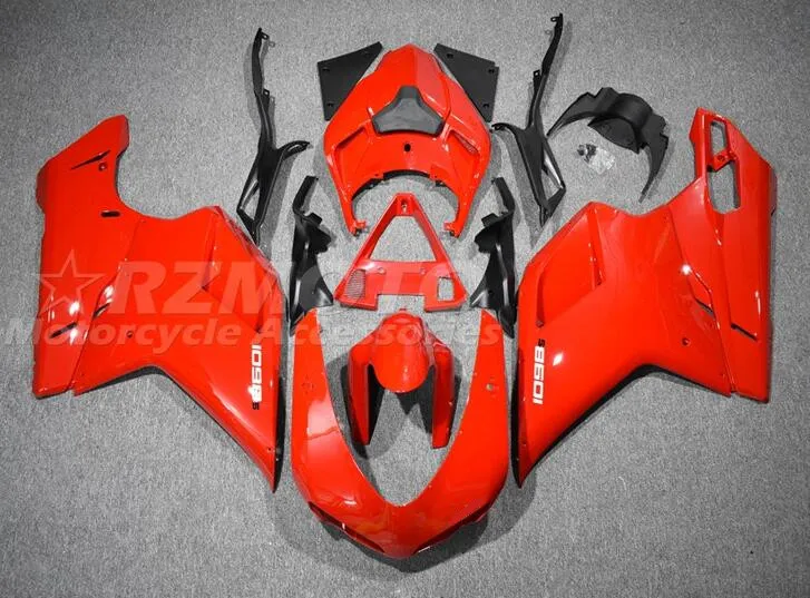 

4 Gifts New ABS Injection bike Fairings Kit Fit for Ducati 848 evo 1098 1198 1198s 2007 2008 2009 2010 2011 2012 Red glossy