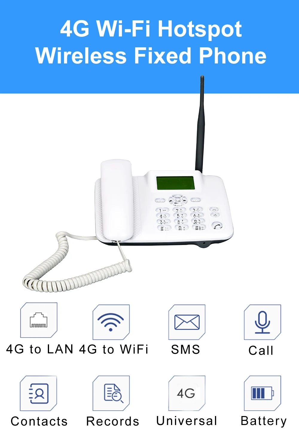 TIANJIE W101L 4G wifi роутер GSM телефон volte 4g стационарный wifi Горячая точка Настольный телефон стационарный телефон с сим-слотом