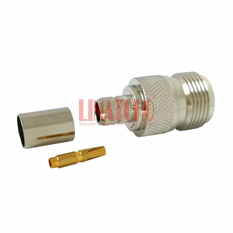 

N Female Jack Straight Crimp For RG5 RG6 5D-FB LMR300 Cable Coax RF Connector