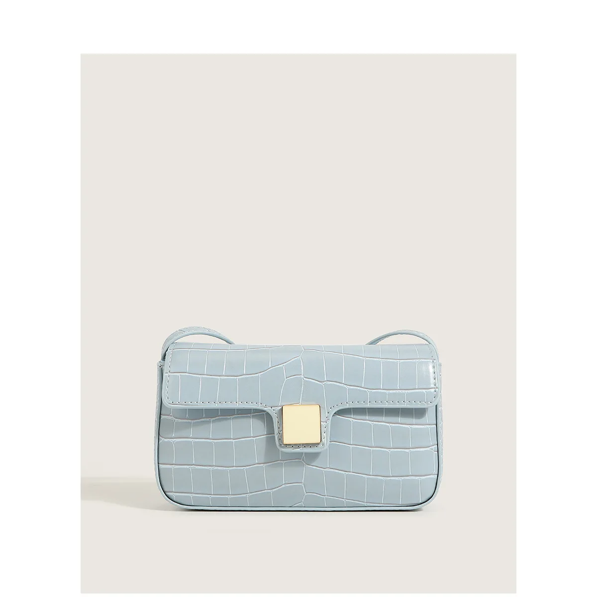 

Special-Interest Design Enamel Rectangular Bag Crocodile Pattern Simple Small Square Bag Female 2021 New Stylish Good Texture