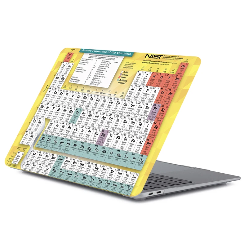 Периодическая таблица элементов шаблон чехол для ноутбука Apple MacBook Pro Retina Air 12 13 3