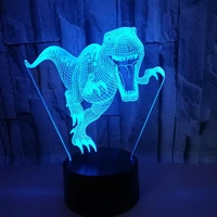 3d led night light lamp dinosaur series 16color 3d night light remote control table lamps toys gift for kid home decoration
