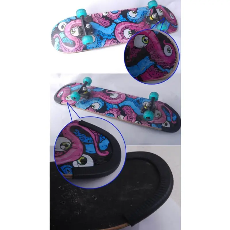 

2Pcs/set Skateboard Deck Guards Protector Universal Double Rocker Board Longboard Edge Nose Bumper Cover Tail Bump Protection