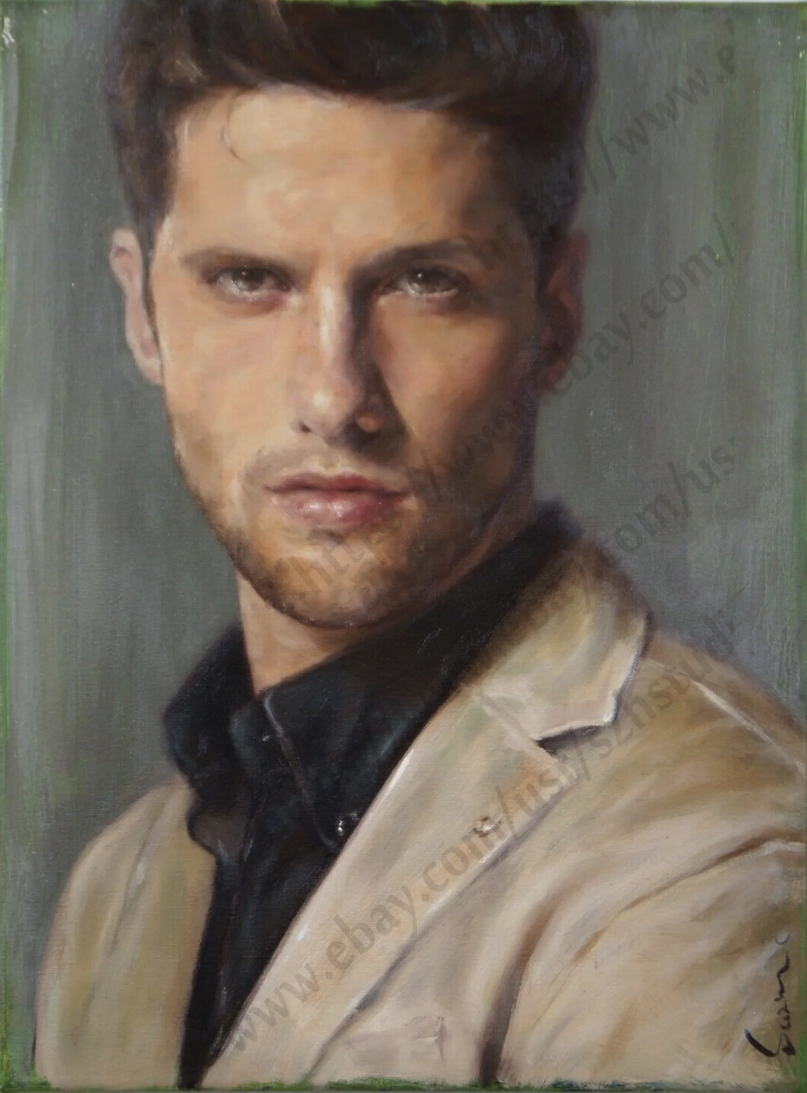 100% оригинальная картина маслом ручной работы Портрет молодого мальчика МР