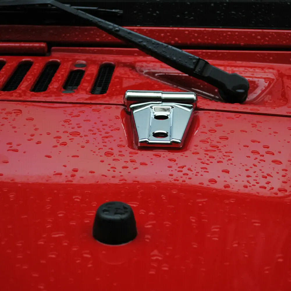 2X автомобильный Стайлинг хромированная отделка капот шарнирные крышки ободок