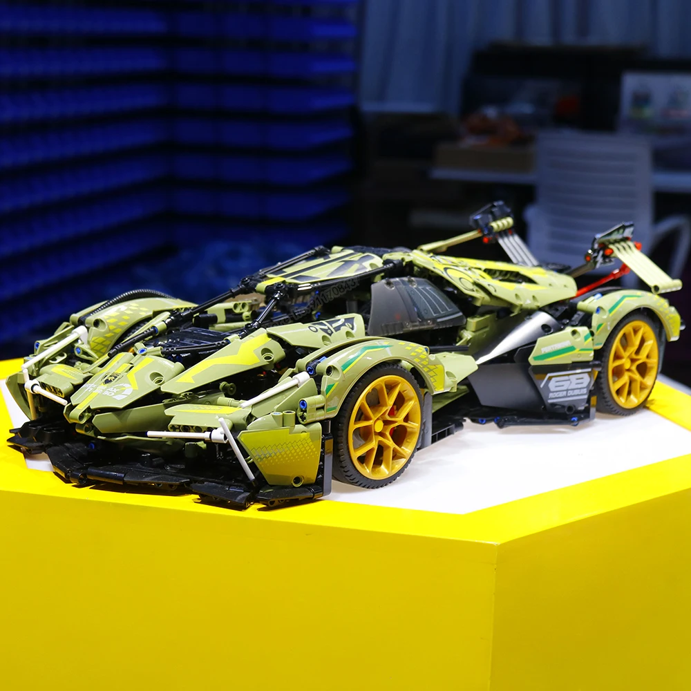 2022 новое приложение MOC RC 2527 шт. V12 высокотехнологичные спортивные модели Lamborghinis Sian