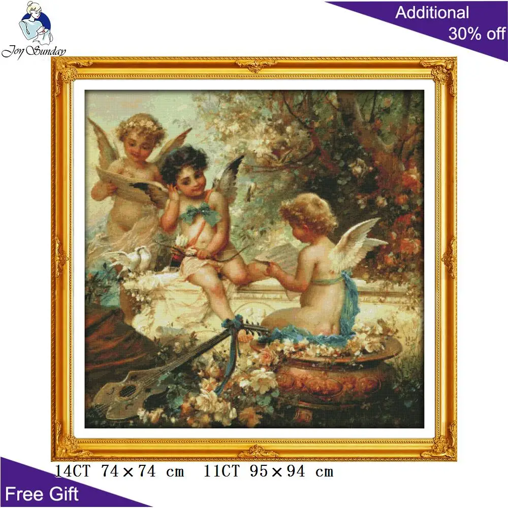 Набор для вышивки крестом Joy Sunday Garden украшение дома R320 14CT 11CT |