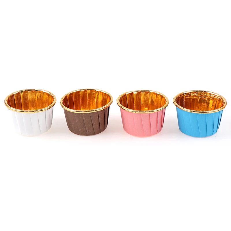 

50 Pieces/Pack Of Cupcake Liners Cake Wrappers Baking Cup Tray Box Cake Cup Party Supplies Brand New Practical