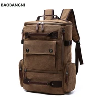 mens backpack vintage canvas backpack school bag mens travel bags large capacity backpack laptop backpack bag high qualit