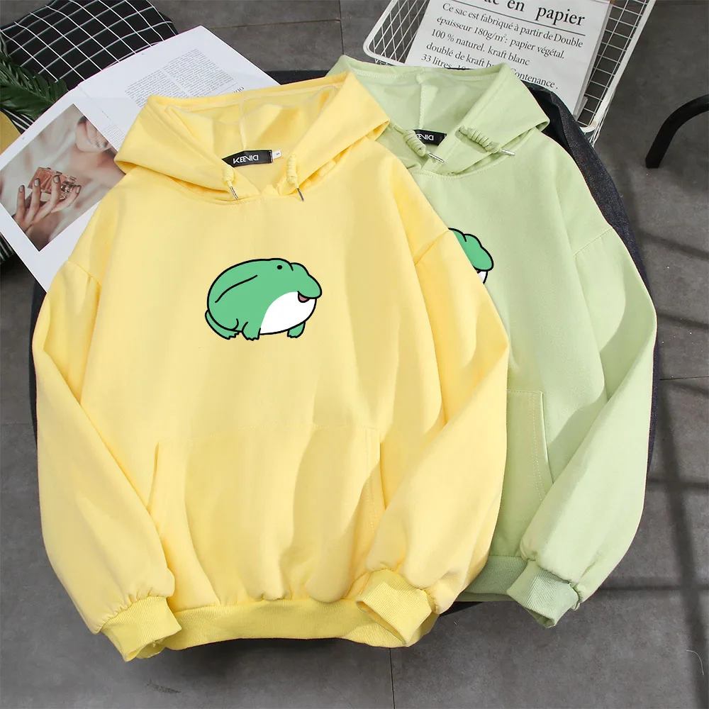 Hooded Sweatshirt Gothic Harajuku Cartoon Frog Vintage Shirts Women Hoodie Vintage Winter Sweetshirt 90s Aesthetic Woman Hoodies