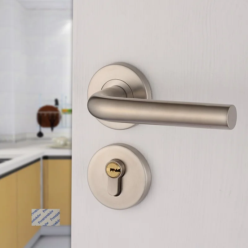 Врезной замок для межкомнатной двери из нержавеющей стали Блокировка розетки