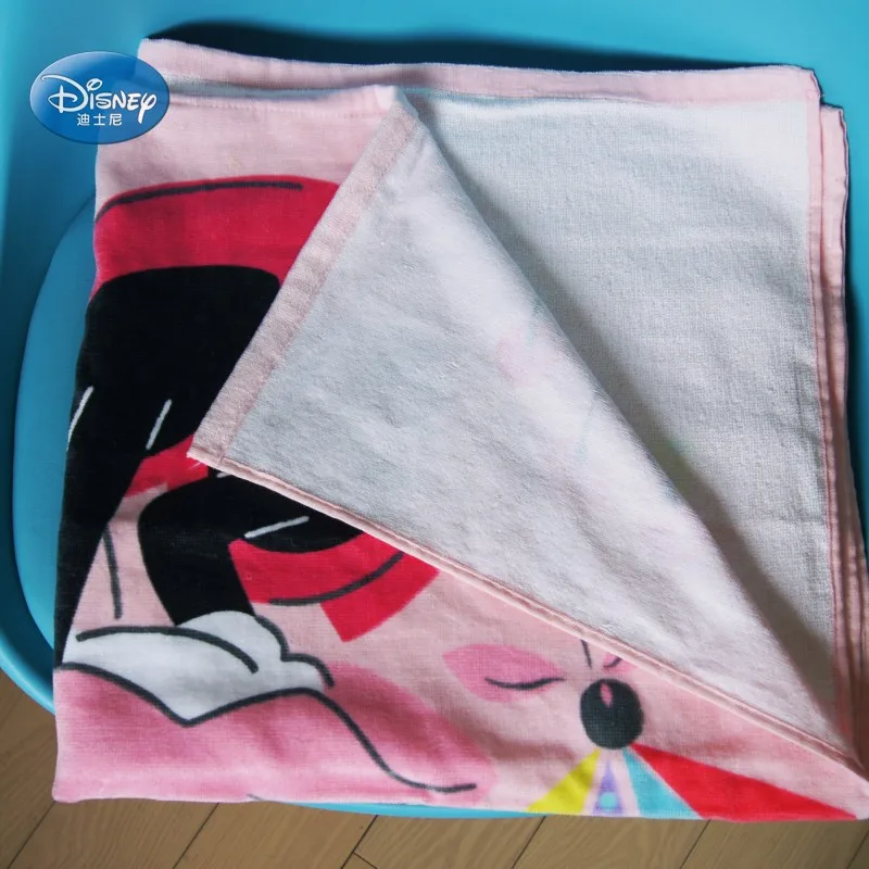 Милое розовое банное полотенце с Минни Маус disney, хлопок, для девушек, женщин, летнее пляжное полотенце, полотенце для бассейна 70x140 см