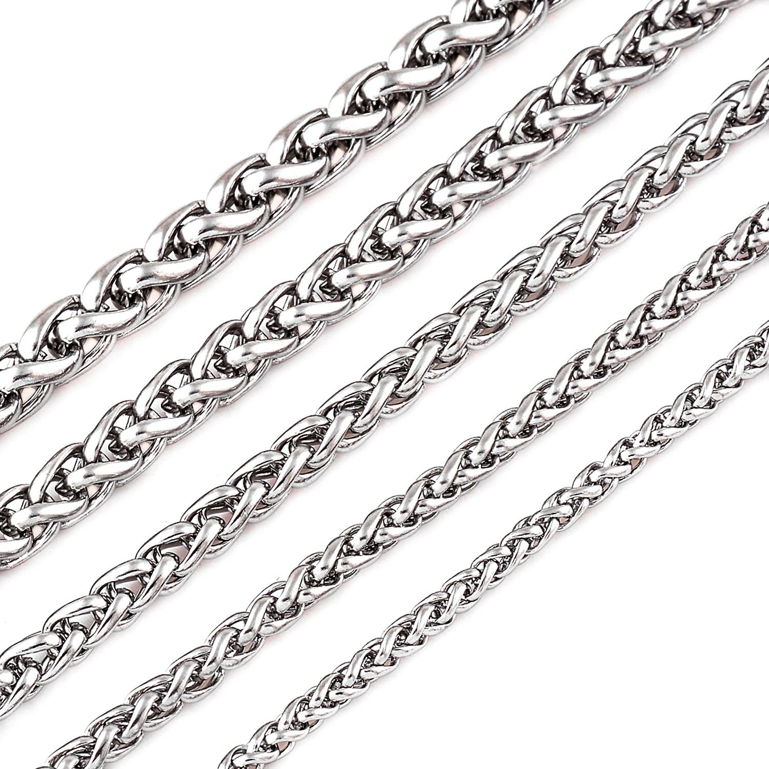 Мужское ожерелье из нержавеющей стали модная корзина цепь материал плетеная