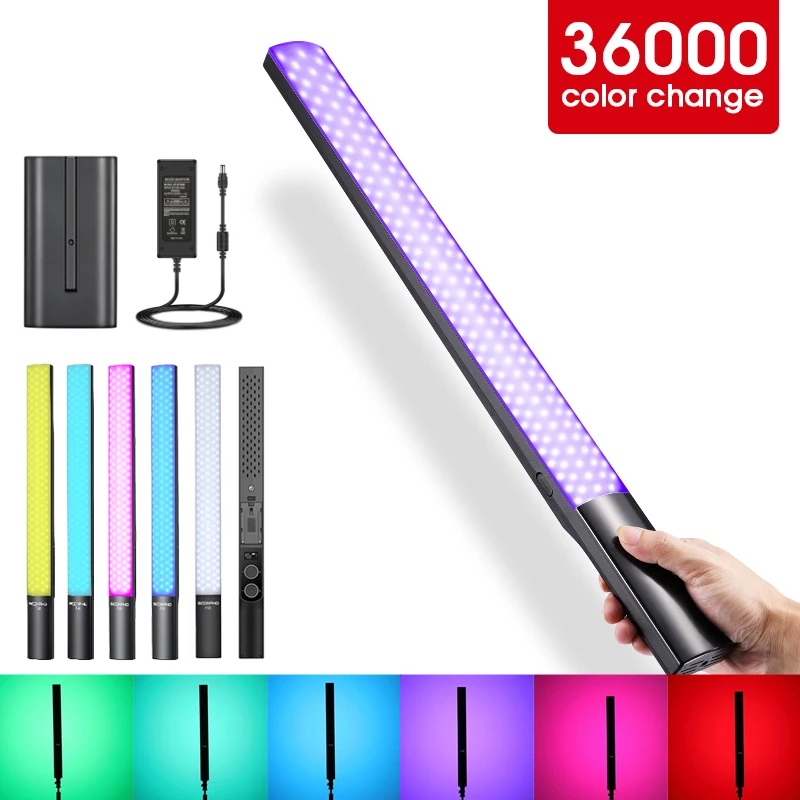Ручной светодиодный светильник для студийной фотосъемки, 2500K-8500K RGB