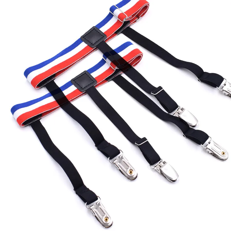 Style D Мужская рубашка остается подвязки эластичные регулируемые ноги подтяжки рубашка держатели ремни ремень Нескользящие запорные зажимы 2 шт черный - Цвет: Style D