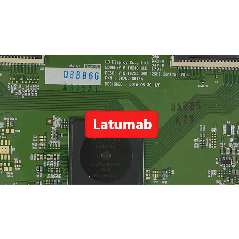 Оригинальная плата T-Con 6870C-0614A Контроллер PCB Логическая для LG TV V16 49/55 UHD 120 Гц V0.6 |