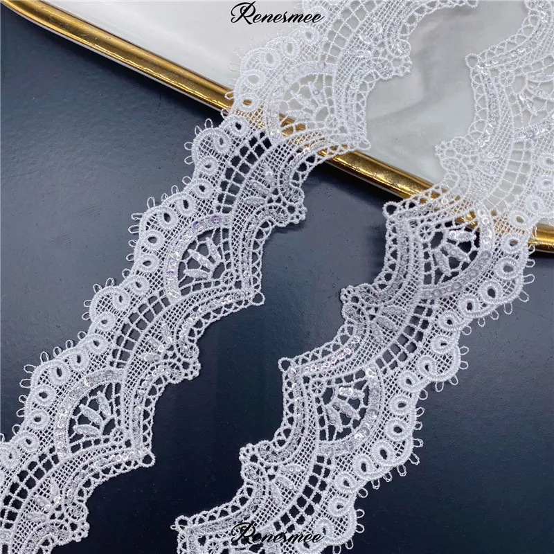20 ярдов кружевные ресницы с блестками и волнистыми краями | Дом сад