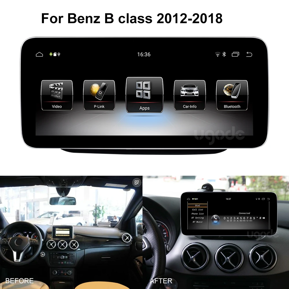 Ugode 2016 18 W246 Android 9 0 экран автомобильный gps навигация Мультимедийная система