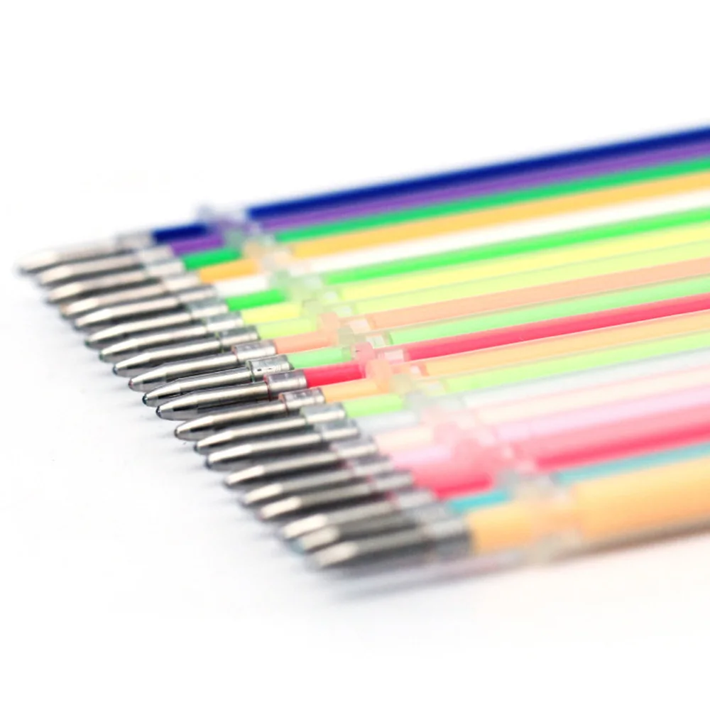 

100pcs Colorful Pen Refills 0.8mm Bullet Pen Refill Student Stationery Office Supplies for Doodling Scrapbooking Drawing (Mi