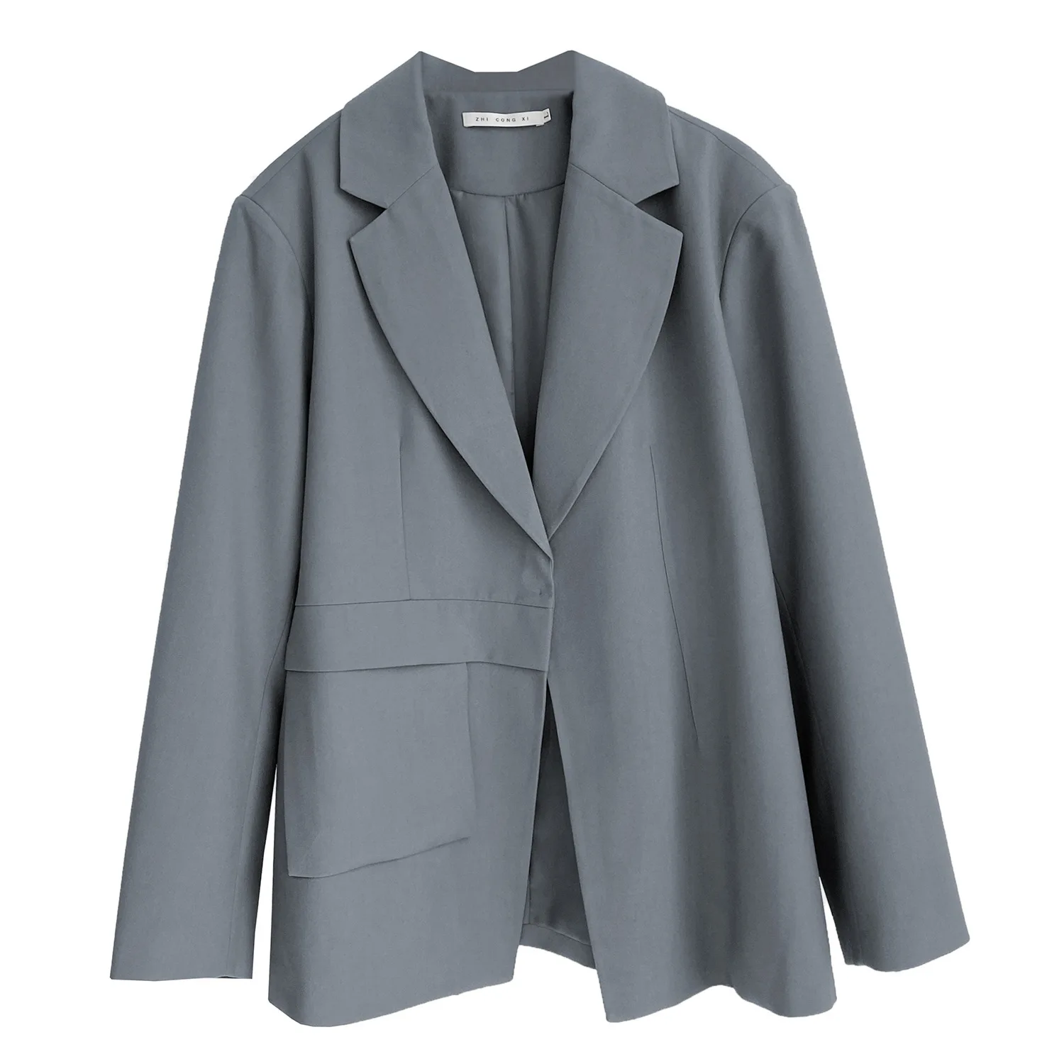 

2021 Spring New Vertical Suit Jackets Women's Long Sleeve Basic Casual Loose Blzaer Female Cardigan