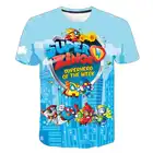 Летние детские футболки с мультяшными игрушками, одежда с 3D принтом для мальчиков и девочек, милые суперзинги, футболки с круглым вырезом и короткими рукавами, забавные детские футболки