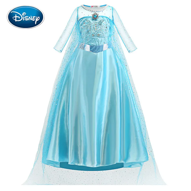 Disney королевой из м/ф “Холодное сердце” платье Эльзы для девочки одежда