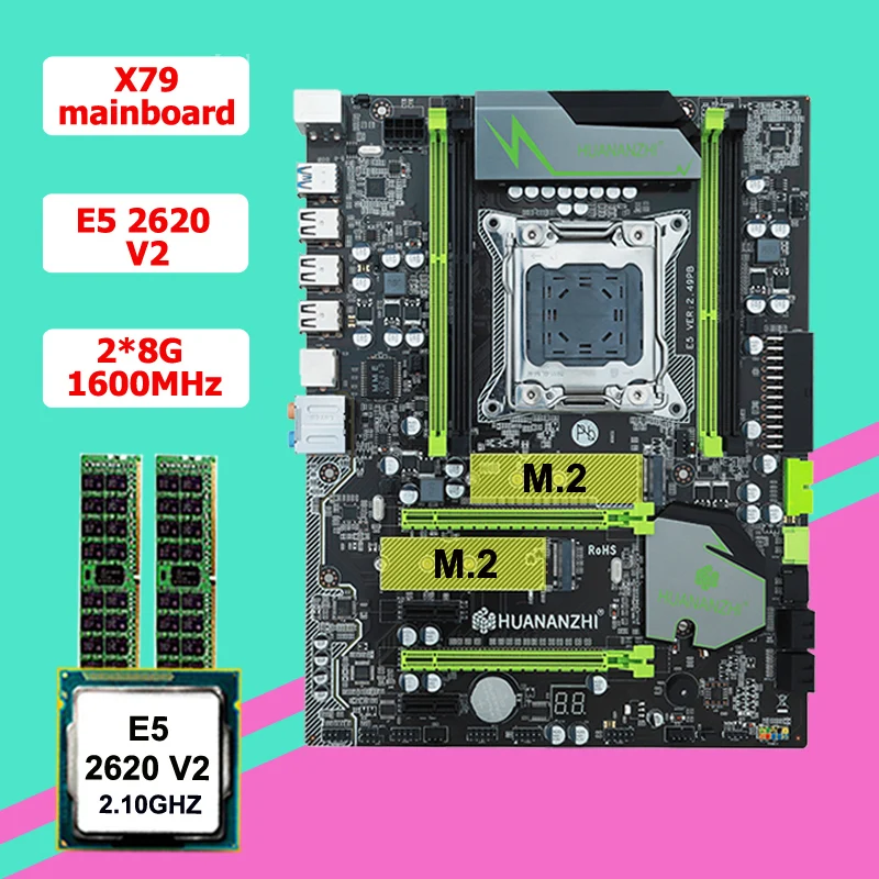 HUANANZHI X79 LGA 2011 Материнская Плата ЦП ОЗУ набор высокоскоростной двойной M.2 SSD Слоты