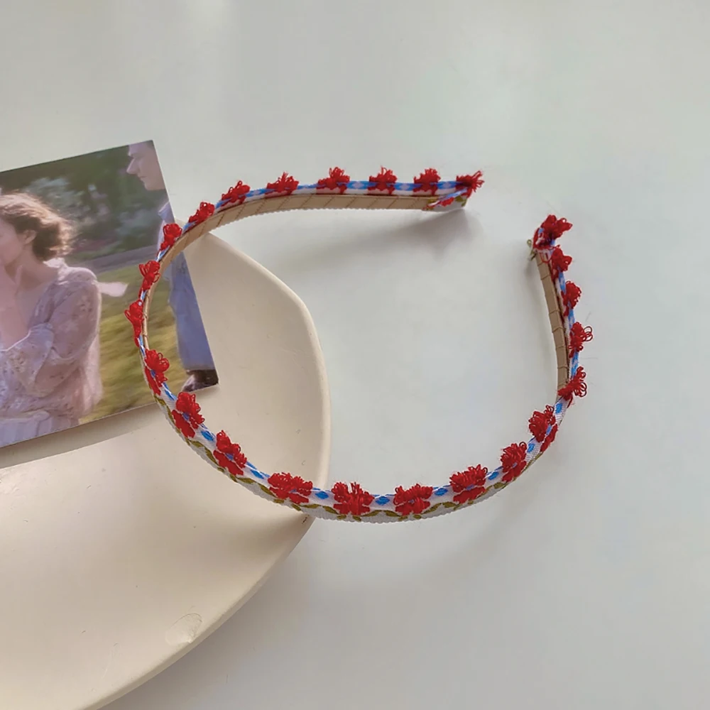 

Early Spring Embroidery Flower Headband Wild, Fairy Hairdressing Super Fairy Headband Hair Accessories Female Headwear