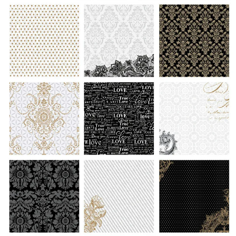 36 листов двухсторонний Печатный винтажный узор сделай сам фон для скрапбукинга