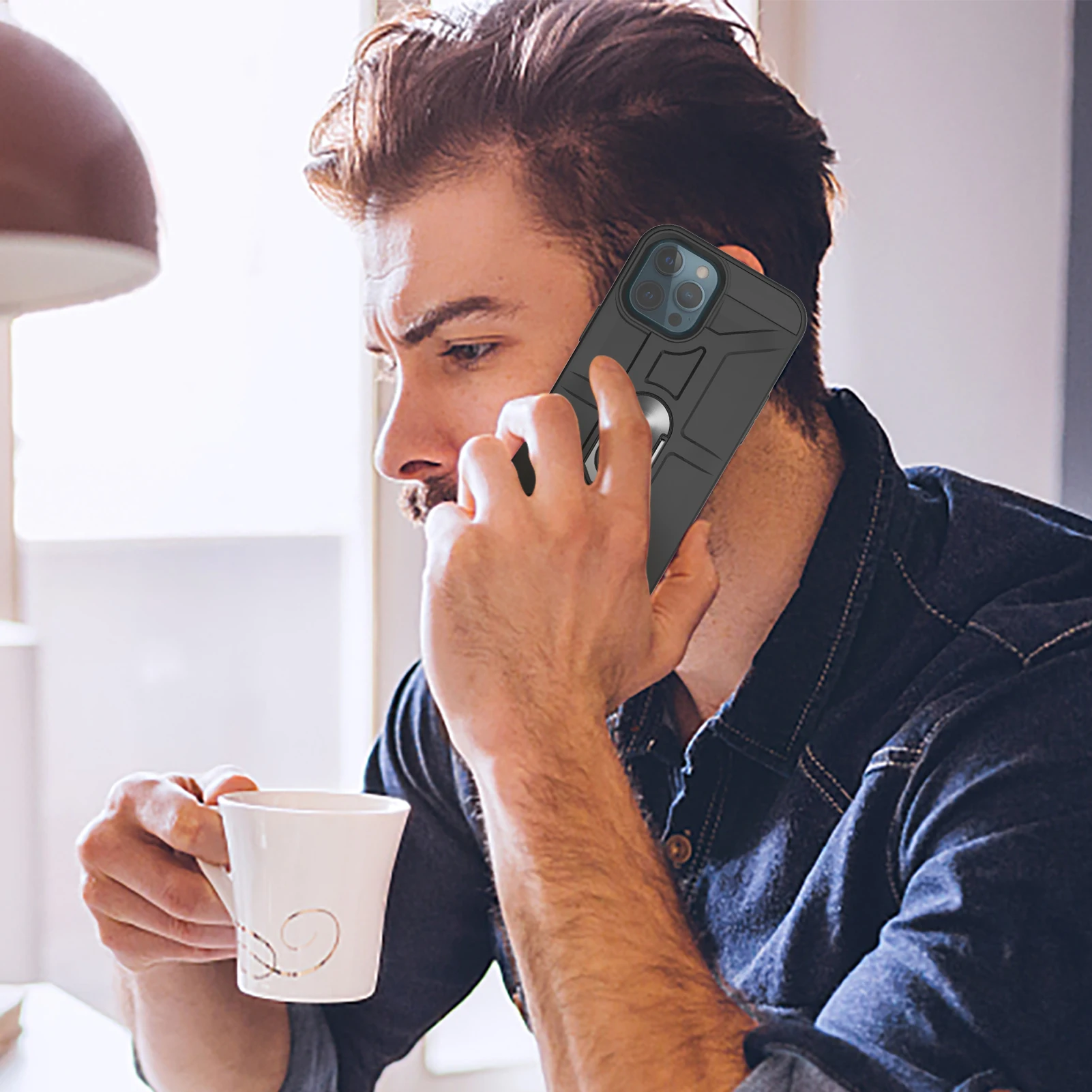 

Phone Case For iPhone SE 2020 7 8 Plus 11 X XS XR 12 Mini Pro Max Luxury Shockproof Armor Car Magnetic With Ring Bracket Cover